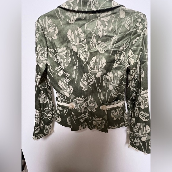 BISOU BISOU SIZE 6 GREEN AND CREAM FLORAL JACKET - Picture 7 of 9